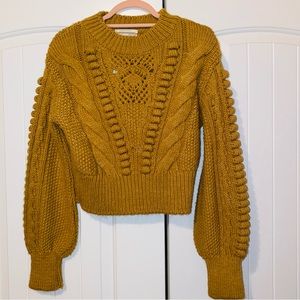 Anthropologie mustard sweater. New with tags. Size XS. Polyester and acrylic.